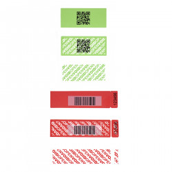 Customized Paper Security Labels EcoLab customised void messages