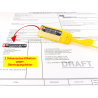 Pull-up seal UNIVERSAL 300 with barcode 128, tear-off device and backside labels