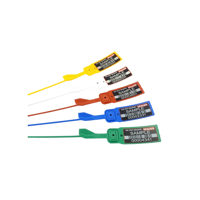 Pull-up seal UNIVERSAL 300 with barcode 128, tear-off device and backside labels