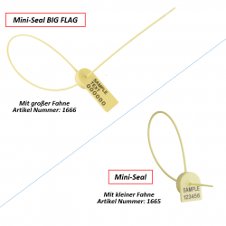 Individuelle Durchziehplombe Mini-Seal & Mini-Seal BIG FLAG