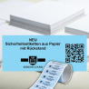 personalisierte Sicherheitsetiketten aus Papier mit Logo, QR-Code und Text