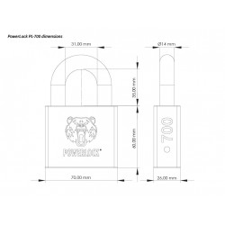 Kronsguard padlock PowerLock PL-700