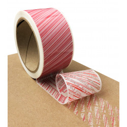 Security tamper-evident tape OmniProtect red-white striped